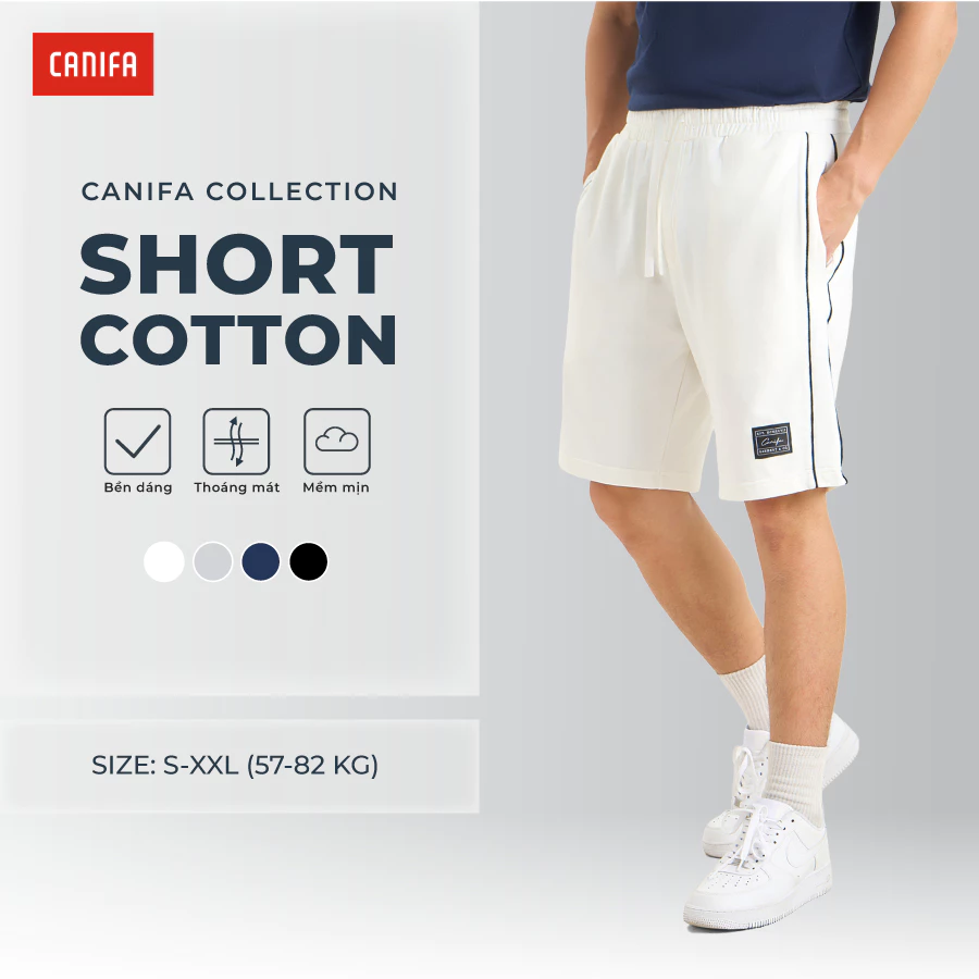 Quần short nam CANIFA phối line sọc 8BS26S021