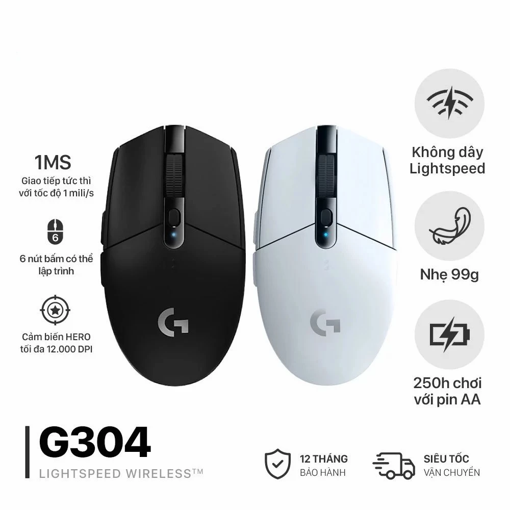 Chuột Không Dây Logitech G304 thế hệ mới được thiết kế để mang lại hiệu suất chơi game