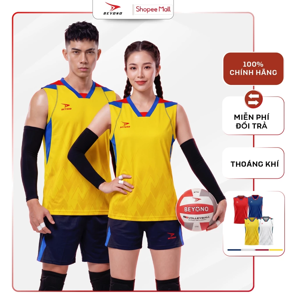 [Deal Mở Bán] Bộ Quần Áo Ba Lỗ Bóng Chuyền Nam Nữ Beyono HATI Co Giãn 4 Chiều Thoáng Mát