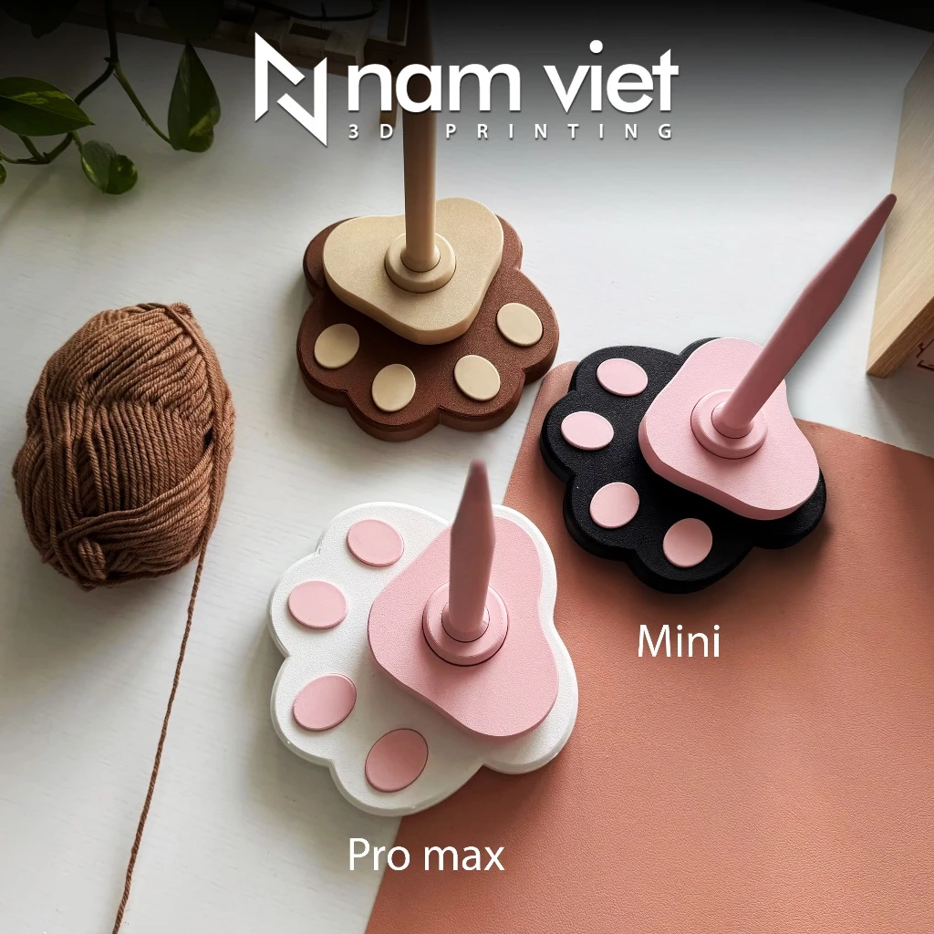 Đế Xoay Len Sợi 🔥 Dấu Chân Chó 🔥 Đế Quay Len Tự Cân Bằng – Phụ Kiện Đan Len