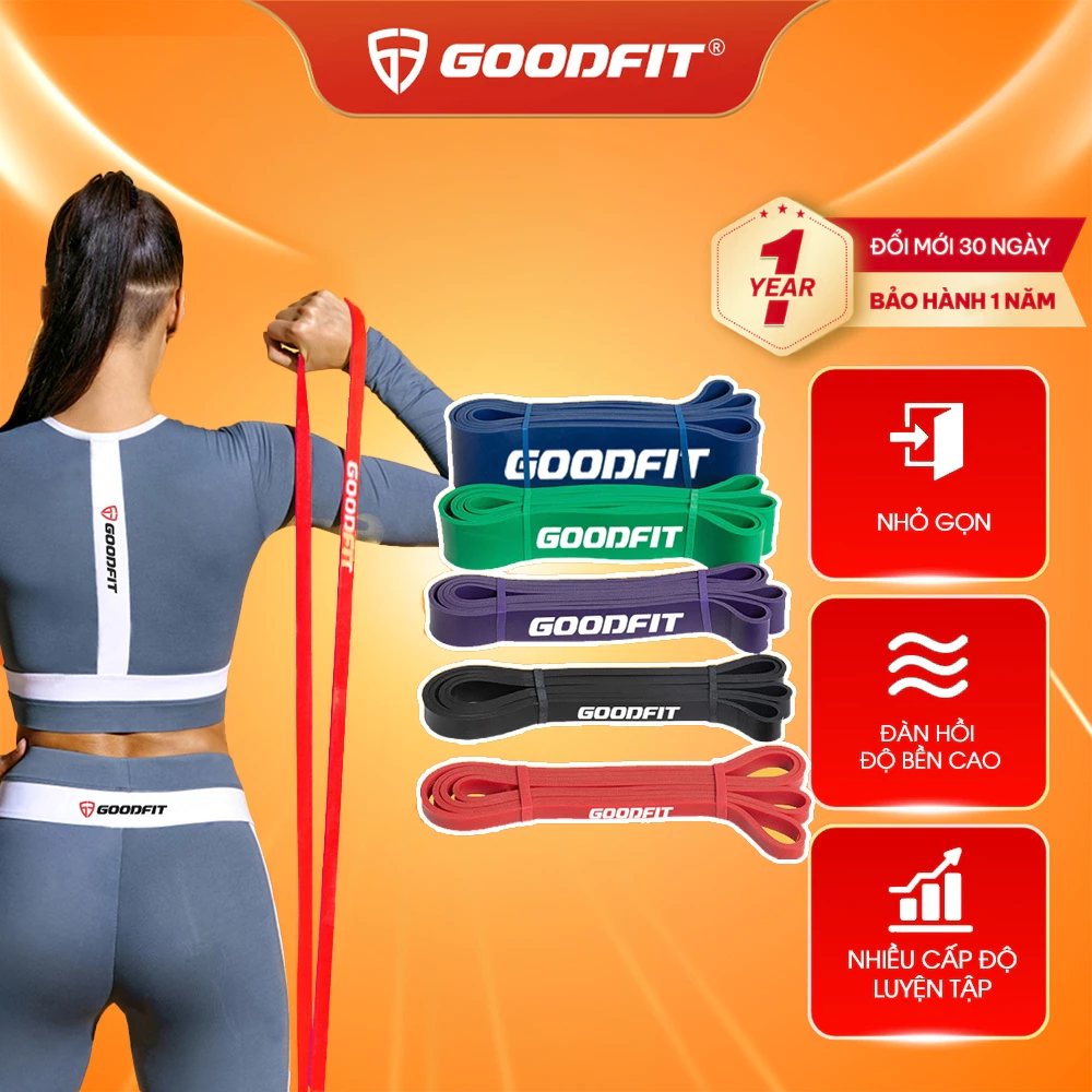 Dây kháng lực cao su đàn hồi, dây tập mông Miniband GoodFit GF913MB
