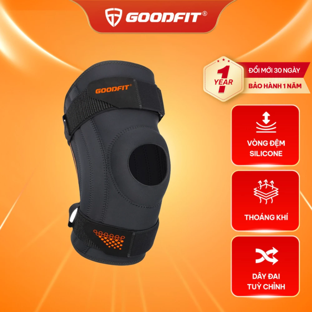 Đai bảo vệ đầu gối cao cấp chính hãng GoodFit GF525K, bó gối thể thao giúp tránh chấn thương