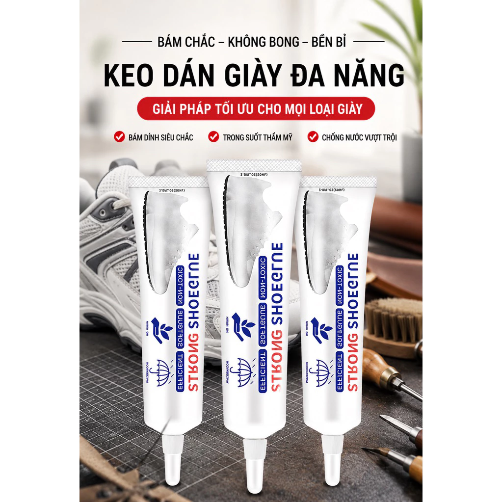 Keo Dán Giày Đa Năng Nhanh Khô 60ml Siêu Dính Trong Suốt Chống Nước - Dán Đế Giày, Dép, Xỏ Gối, Dán Cao Su