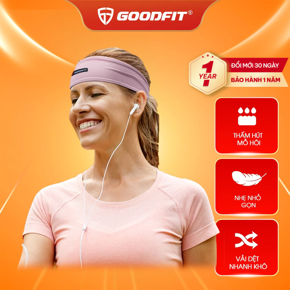 Băng đô thể thao nam nữ GoodFit GF804SB ngăn mô hôi, siêu co giãn