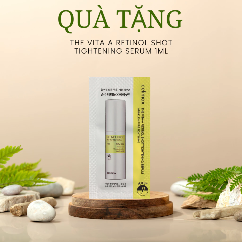 [QUÀ TẶNG KHÔNG BÁN] [1ML] 1 Sachet Serum Hỗ Trợ Dưỡng Sáng, Thu Nhỏ Lỗ Chân Lông Celimax The VITA-A Retinol Shot