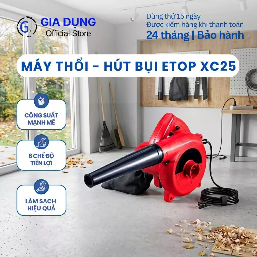Máy thổi bụi hút bụi G01 2 chiều cầm tay, thổi hút bụi phòng net công suất lớn 1000W đa năng
