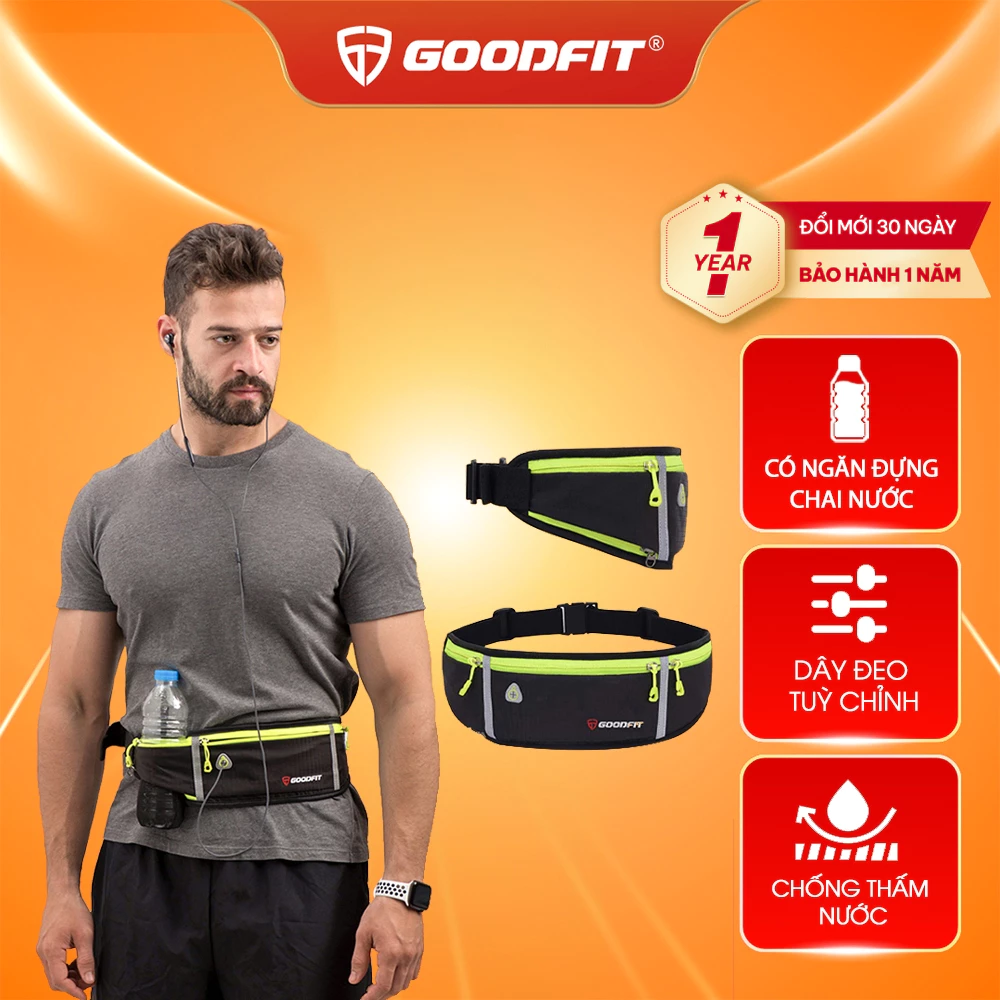 Túi đeo bụng chạy bộ, đai đeo điện thoại chạy bộ nam nữ chính hãng GoodFit GF06R