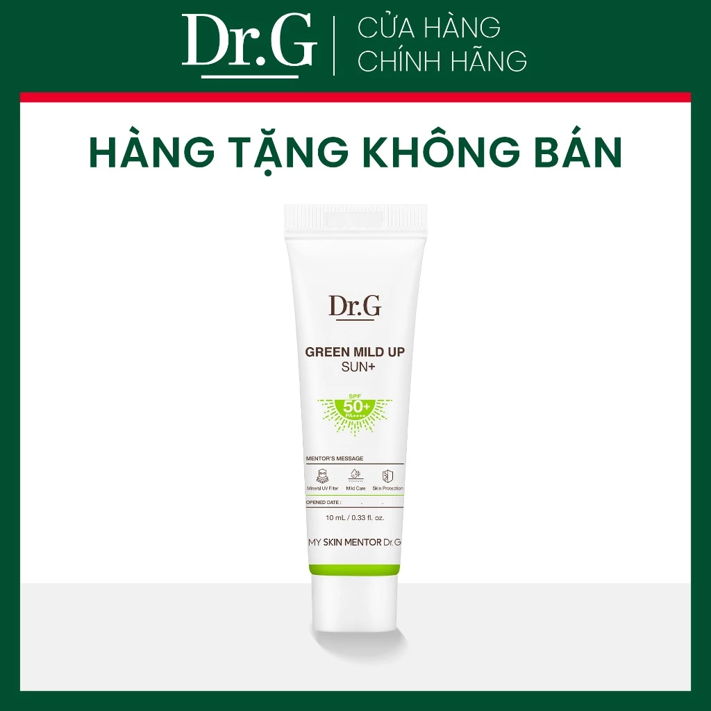 [HÀNG TẶNG KHÔNG BÁN] Kem chống nắng vật lý Dr.G Green Mild Up Sun+ 10ml