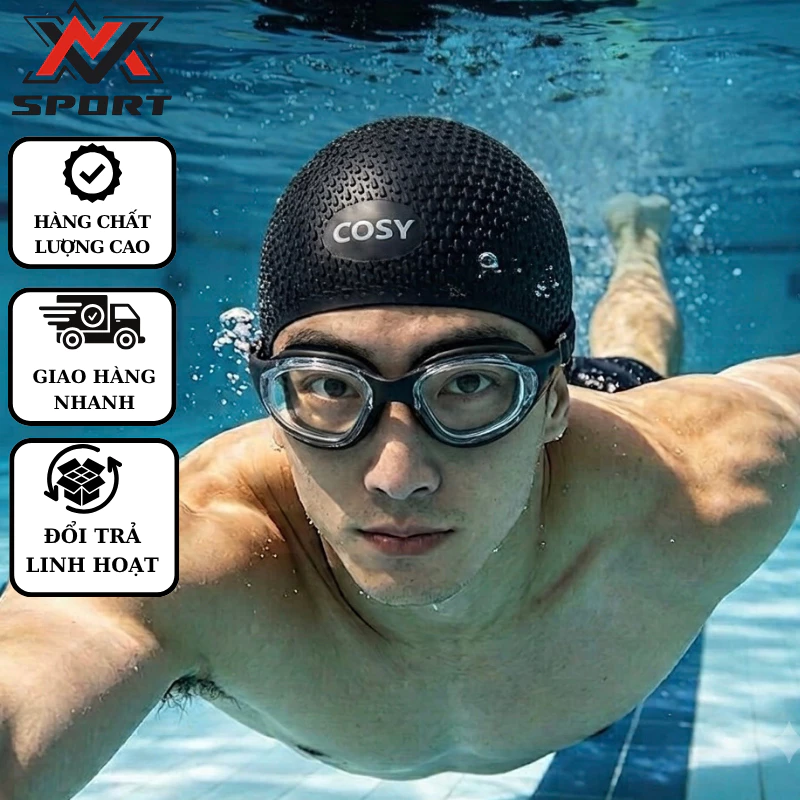 Combo Kính Bơi Nam Thể Thao Kèm Mũ Bơi Cao Cấp Kính Bơi Chống Nước Chống Sương Mù Độ Nét Cao Đi Biển Cho NamK248K247