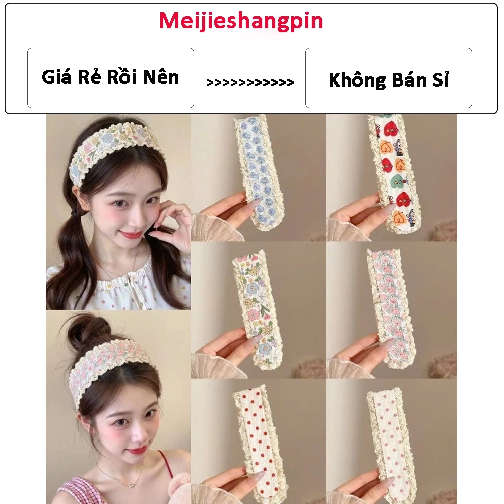 Băng Đô Dán Mái Velcro Phong Cách Hàn Quốc Ngọt Ngào & Retro Cho Quấn Tóc