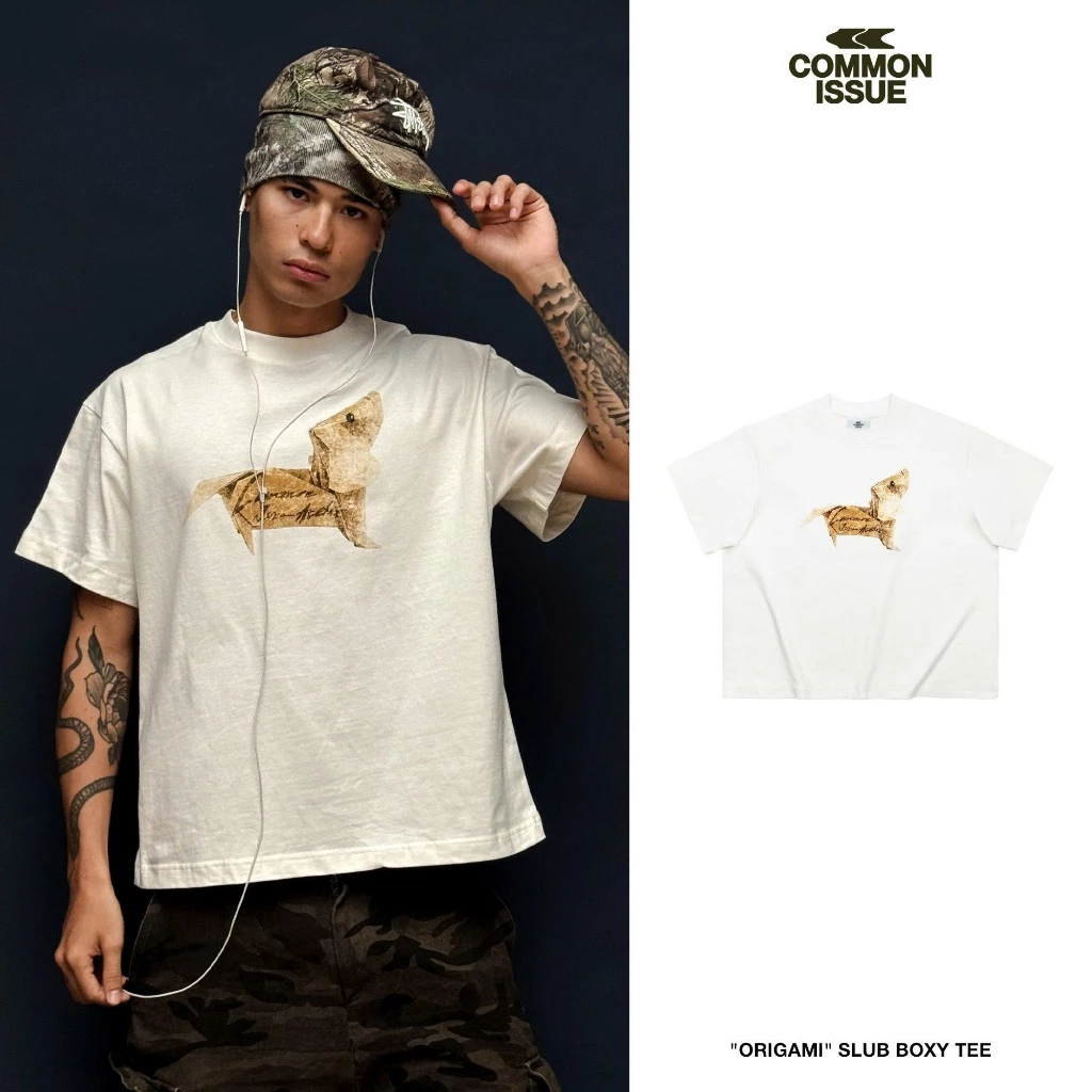 Áo Thun Form Boxy "ORIGAMI” Chất Vải Cotton Premium 2 Chiều 240gsm Unisex Nam Nữ | Common Issue