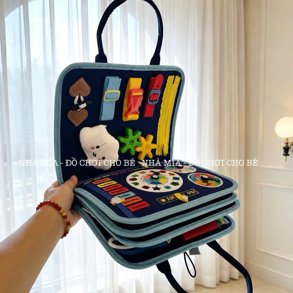 Busy Book Montessori Cho Bé - Sách Vải Kỹ Năng Bận Rộn Phát Triển Tư Duy Tiệm Nhà Mía, Đồ Chơi Giáo Dục 2-6 Tuổi