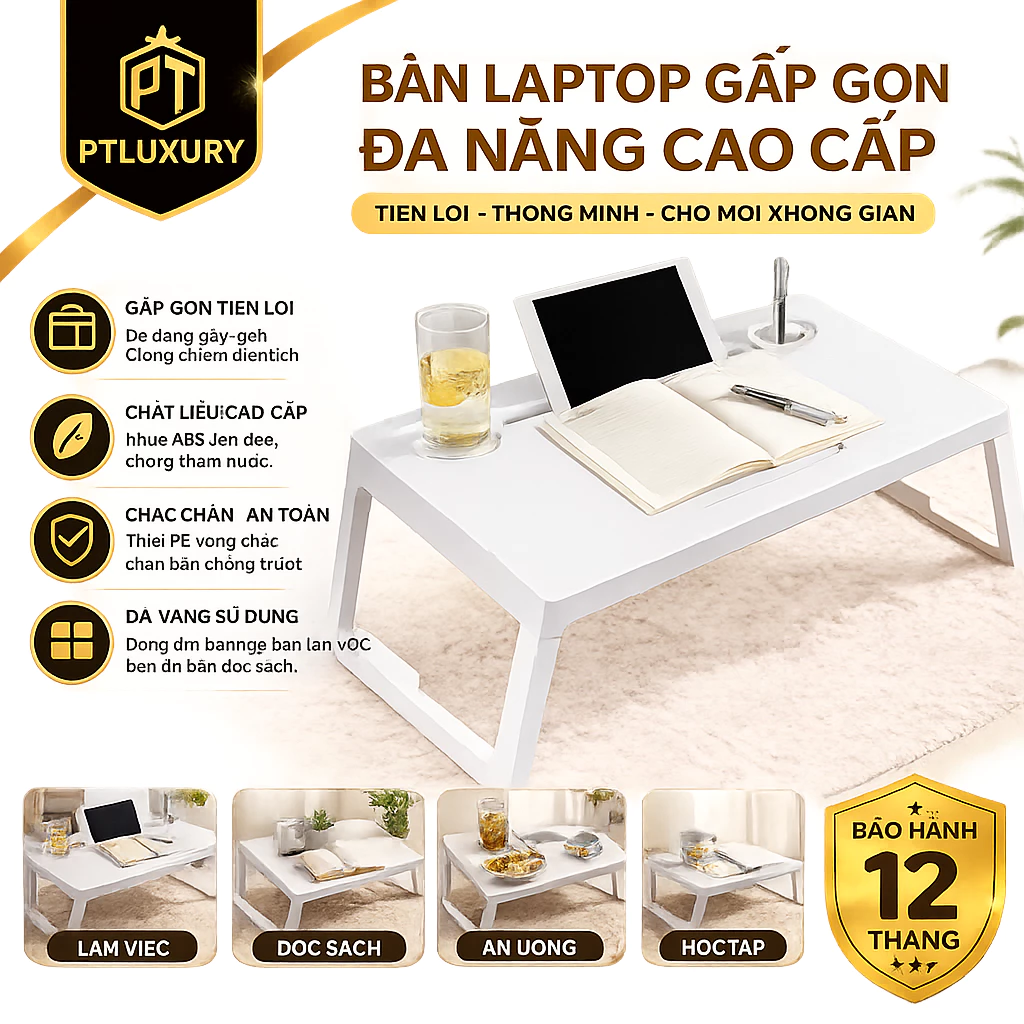 Bàn Học Gấp Gọn GOLDSUN Chữ Nhật Chất Liệu Nhựa Việt Nhật