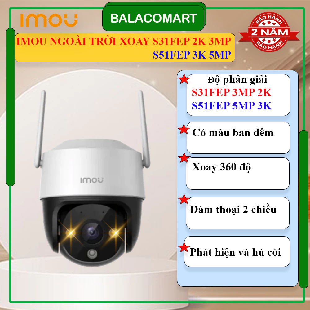 Camera ngoài trời xoay S31FEP 3MP , S51FEP 5MP, Cruiser SC 3MP, Cruiser SC 5MP