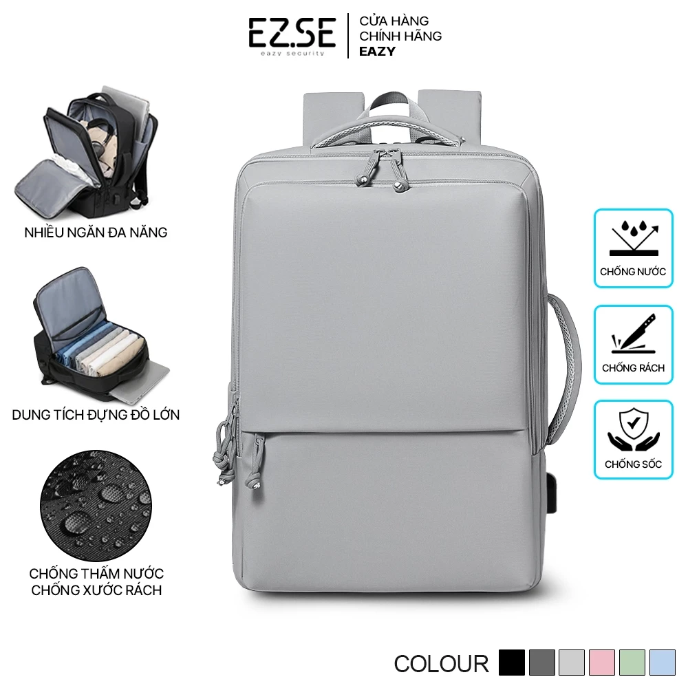 Balo đựng laptop du lịch chống nước cao cấp EAZY BLA02 , Balo đựng quần áo, Balo du lịch nam nữ