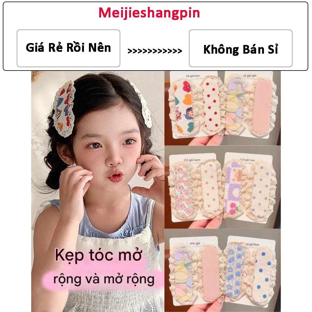 Miếng Dán Giữ Tóc Mái Cố Định Tóc Ngắn Khi Trang Điểm Decor Viền Ren Đáng Yêu