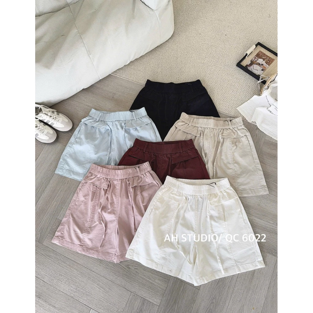 Quần Short Gió Hàn QC Phối Bèo