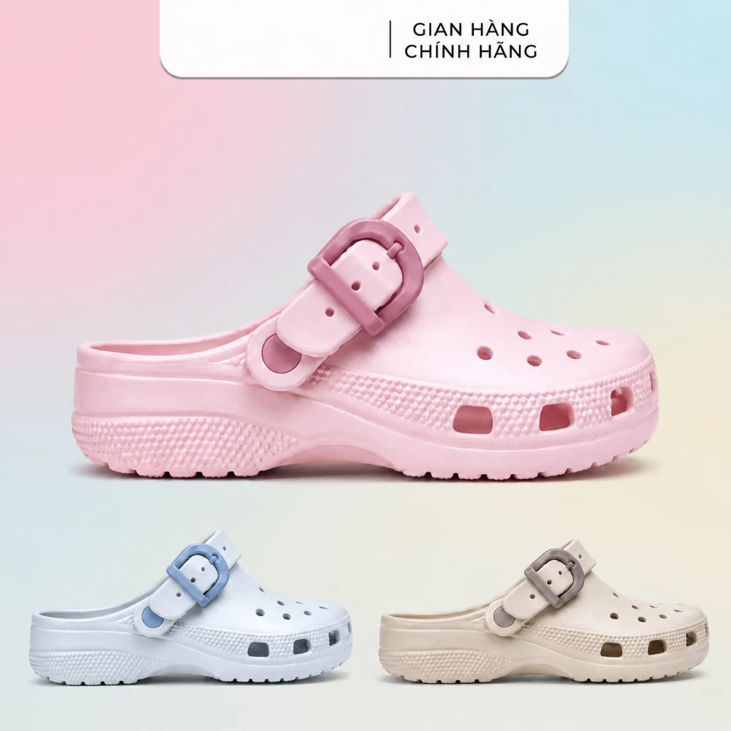 Dép sục nữ ( không chữ )  màu pastel đế chống trượt êm chân đi học đi chơi