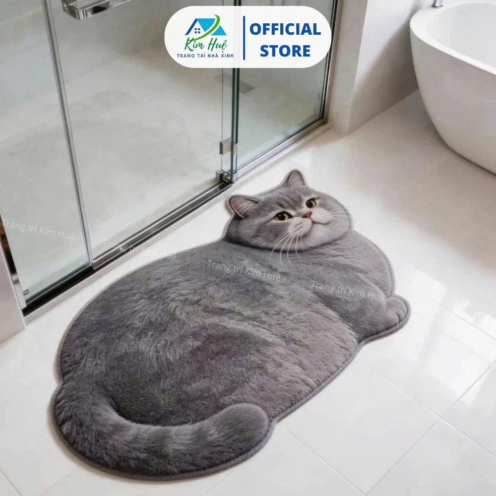 Thảm chùi chân lông cừu 50 mẫu hình thú đáng yêu decor phòng ngủ, mã M - Trang trí Kim Huệ X07
