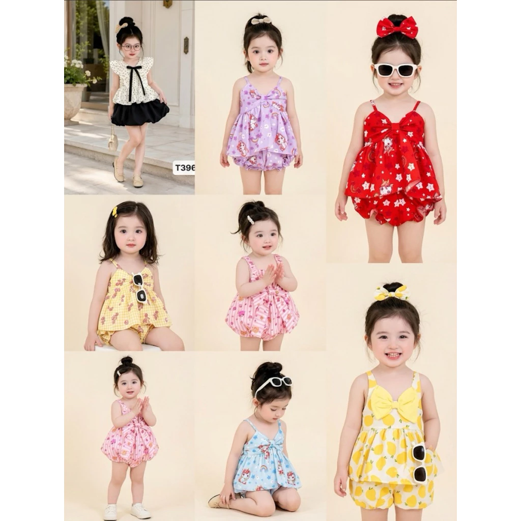 combo 3b bí dây lụa xinh cho bé (4-13kg)