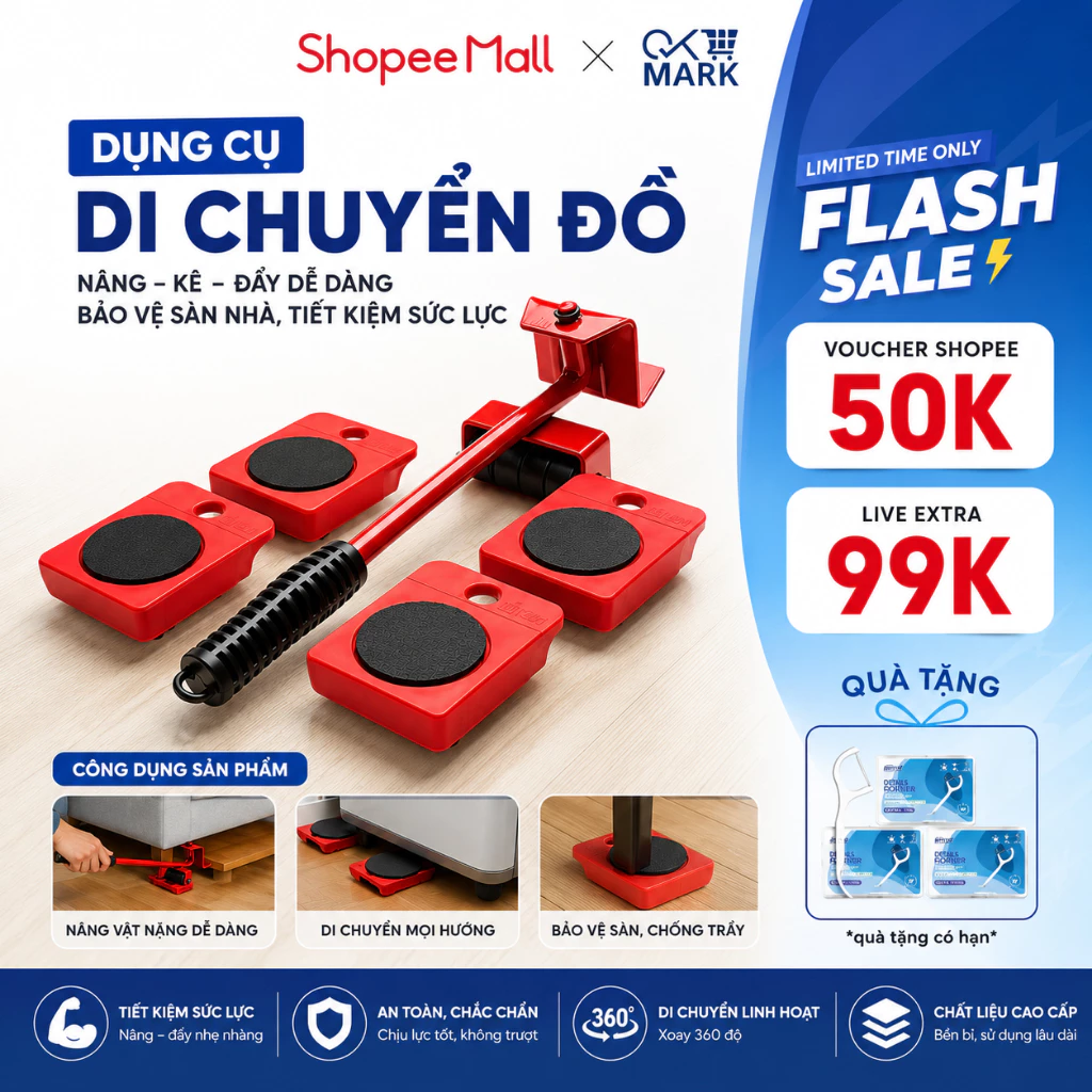 Dụng Cụ Di Chuyển Đồ Đa Năng Thế Hệ Mới Dễ Dàng Vận Chuyển Đồ Nặng - DIDOOGLT