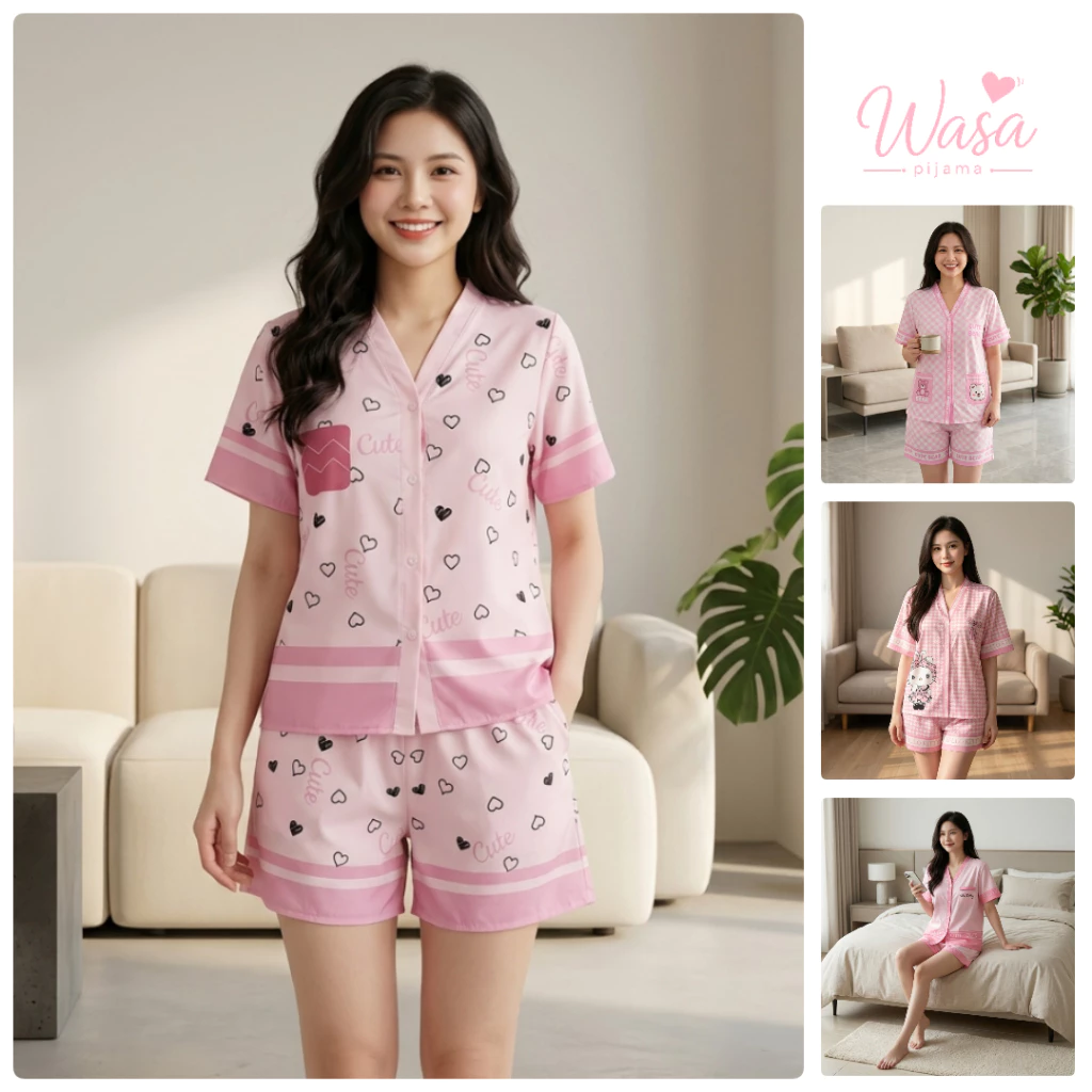 Bộ Đồ Ngủ Wasa Pijama Lụa Siêu Mềm Mướt Cao Cấp Bộ Mặc Nhà Đủ Size Mềm Mịn Thoáng Mát