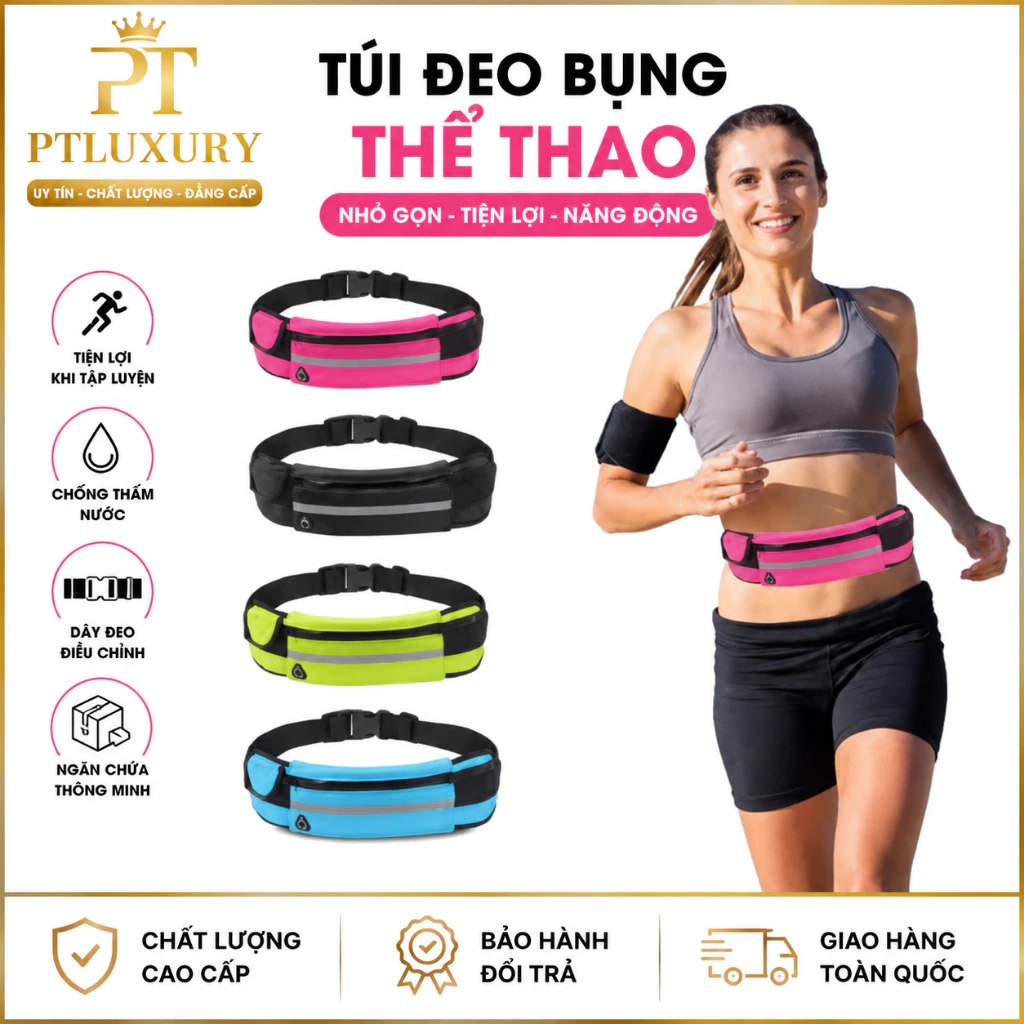 Túi đeo hông đeo bụng để đồ khi tập chạy bộ tiện lợi - PTLUXURY