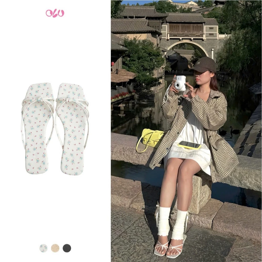 Dép OLV Strappy Flat Sandals nhiều màu phù hợp đi làm đi chơi