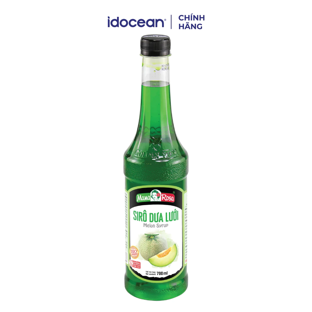Syrup Dưa Lưới 700ml Mama Rosa - Chiết xuất từ trái cây tươi, sử dụng nguyên liệu tự nhiên, không chứa đường hóa học