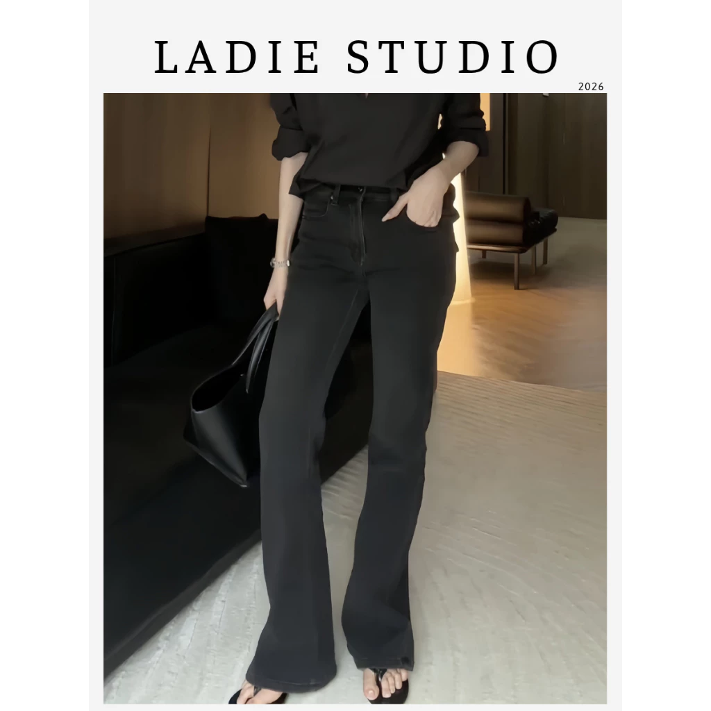 [LADIE STUDIO] Quần jeans ống loe – quần nữ denim tôn dáng phong cách hiện đại QJ02