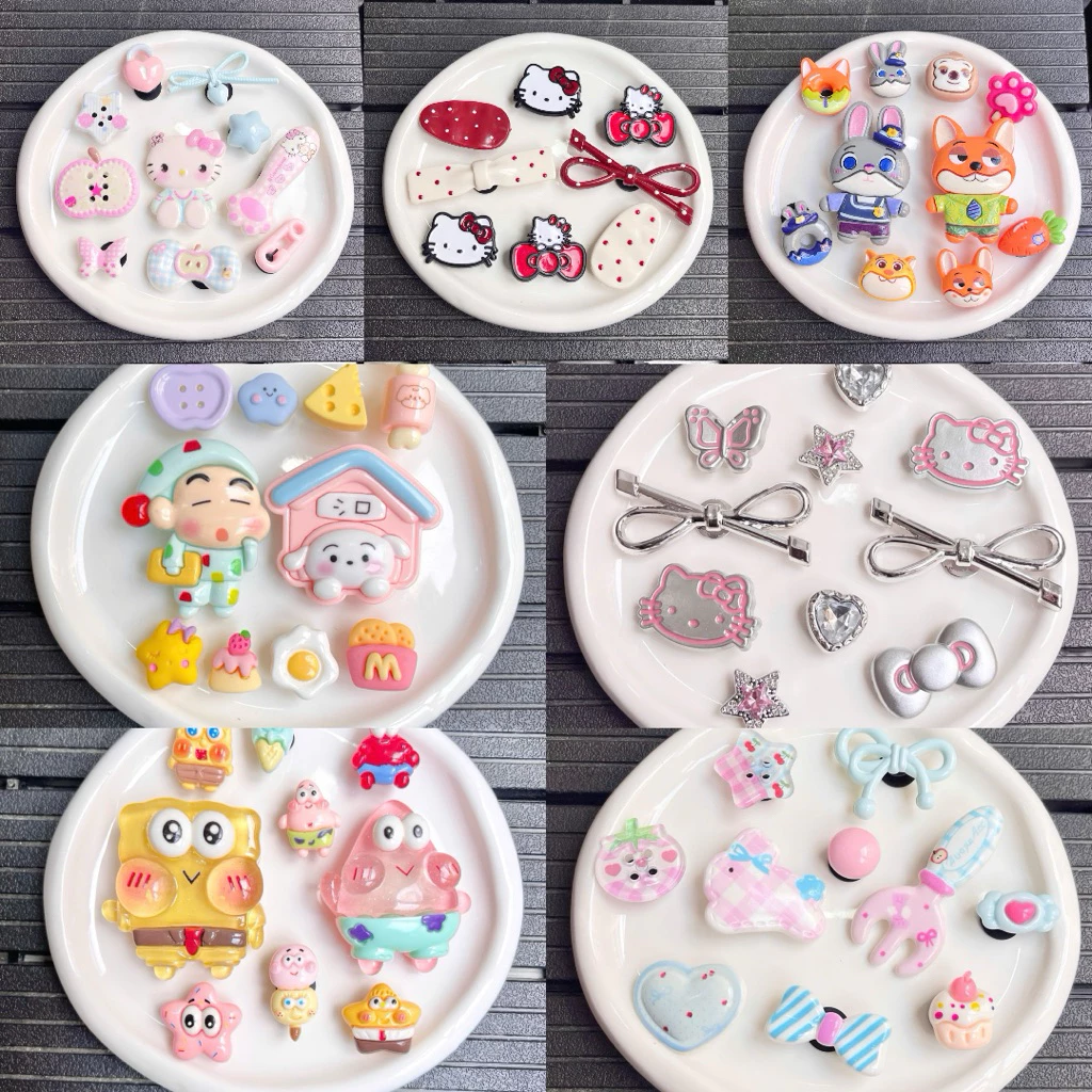 Sticker Trang Trí Theo Chủ Đề 3D đá hoạt hình (có chân gắn) dép siêu dễ thương gắn dép sục
