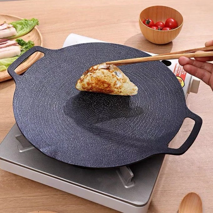 Chảo Đá Men Chống Dính Nướng Thịt BBQ Không Cần Dầu Tiện Lợi Sử Dụng