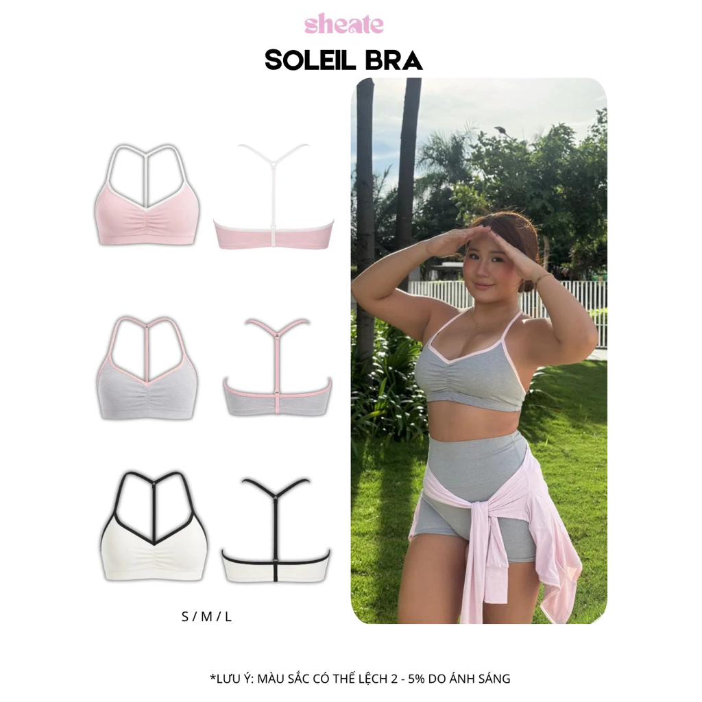 SOLEIL BRA | Áo tập thể thao có mút tháo rời bảng màu ngọt ngào
