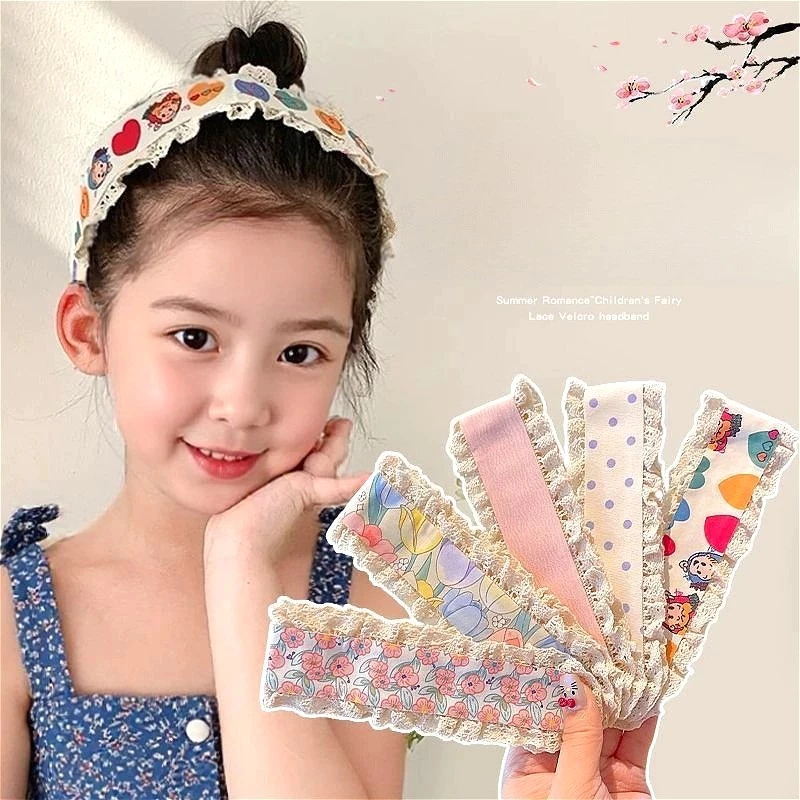 PVN73780 Băng Đô Cài Tóc Bọc Vải Cotton Phối Ren Cao Cấp – Phụ Kiện Tóc Xinh Xắn