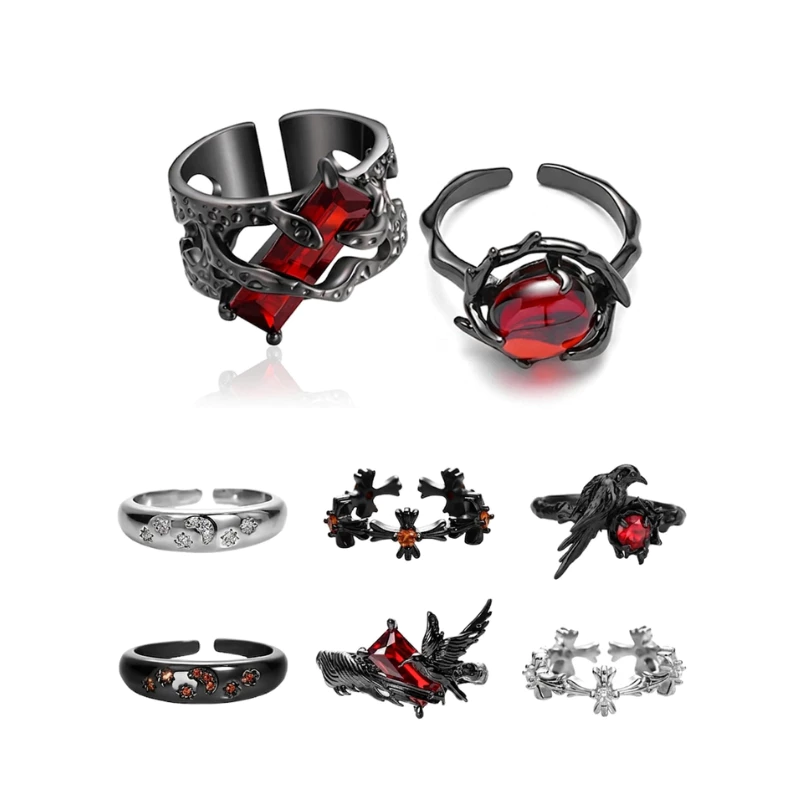 Nhẫn Nam Nữ Retro Y2K – Nhẫn Hở Đính Đá Zircon Sang Trọng - Phụ Kiện Thời Trang Unisex Gavi Accessories