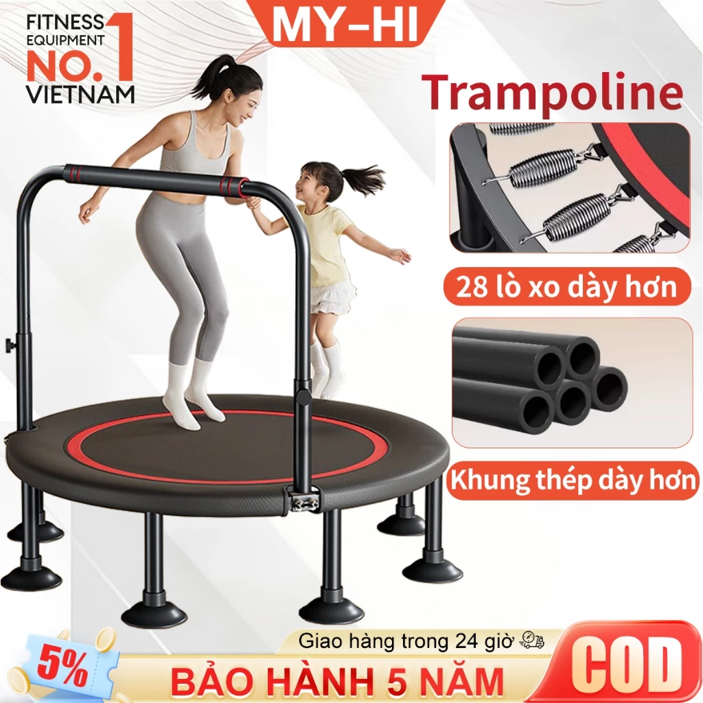 Trampoline,Bạt nhún Elite cao cấp,Độ đàn hồi cao,Tải trọng cao,Có thể gập lại,Dành cho mọi lứa tuổi