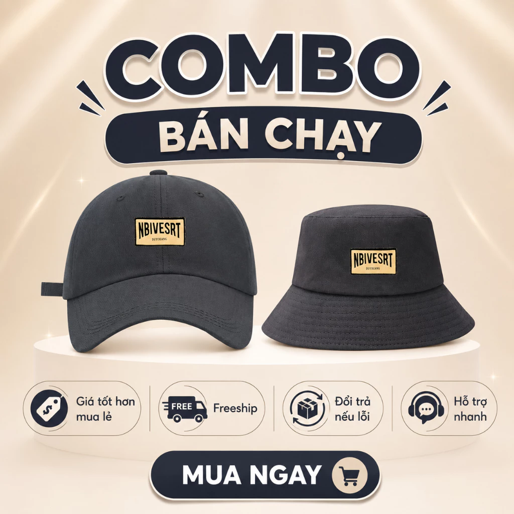 Mũ lưỡi trai đội đôi couple HAZIN nón tai bèo chất vải kaki cao cấp, thời trang phong cách unisex nam nữ