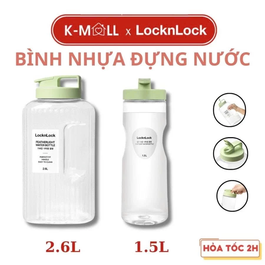 [SVIP] Bình Nước Nhựa LocknLock Bottle HAP739 2.6L HAP814 1.5L - K-MALL