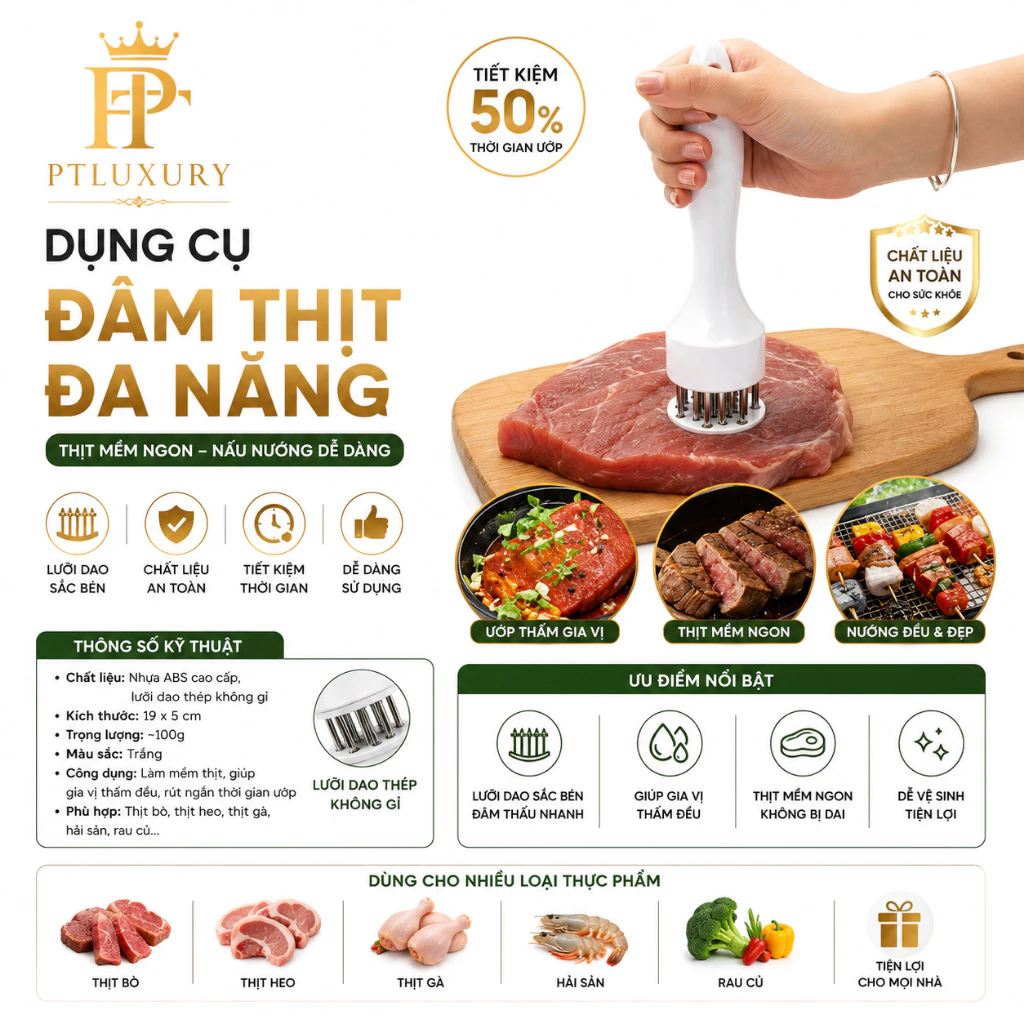 [ HỎA TỐC HCM ] Dụng cụ châm thịt xăm thịt, xâm bì làm heo quay da giòn