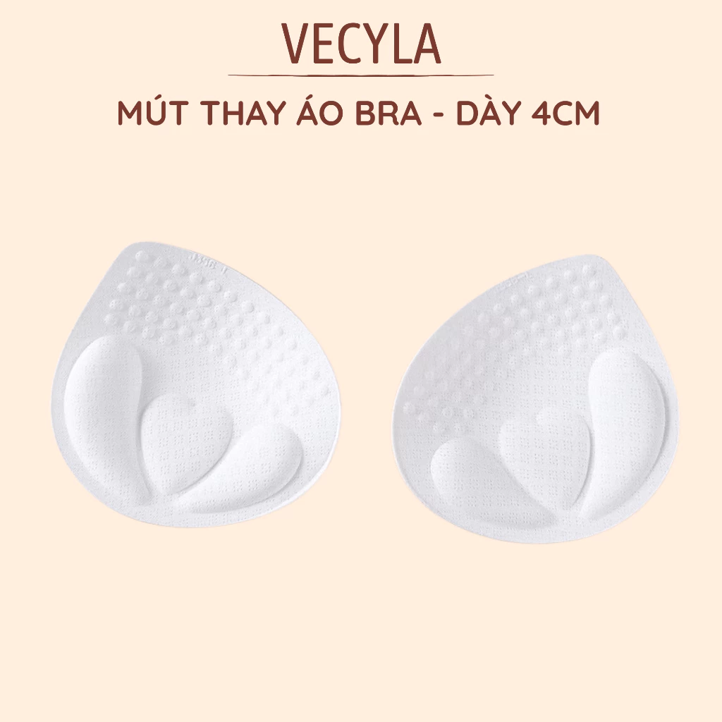MỘT ĐÔI ĐỆM MÚT BRA VECYLA DÀY 4CM THAY THẾ CHO MÚT ÁO NGỰC - ÁO BRA CHANH THÀNH BƯỞI