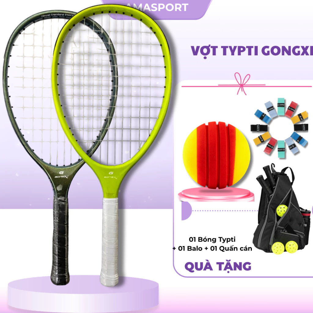 Vợt typti Racket chính hãng GongXi chất liệu T700 carbon mặt vợt căng dây từ 38-48LBS ( 1 cái )