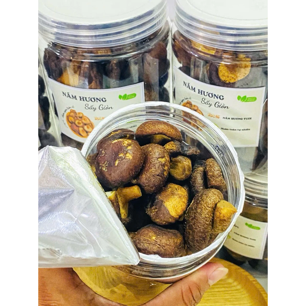 [hủ 250g]Nấm Hương Sấy Giòn Chay mặn đều dùng được