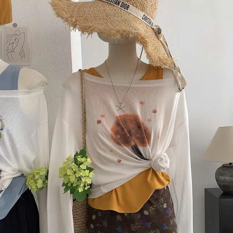 COMBO 2 áo dài tay chất xược, áo ba lỗ gân cổ rộng MENINA, SET 2 áo mặc hè in hình thời trang.