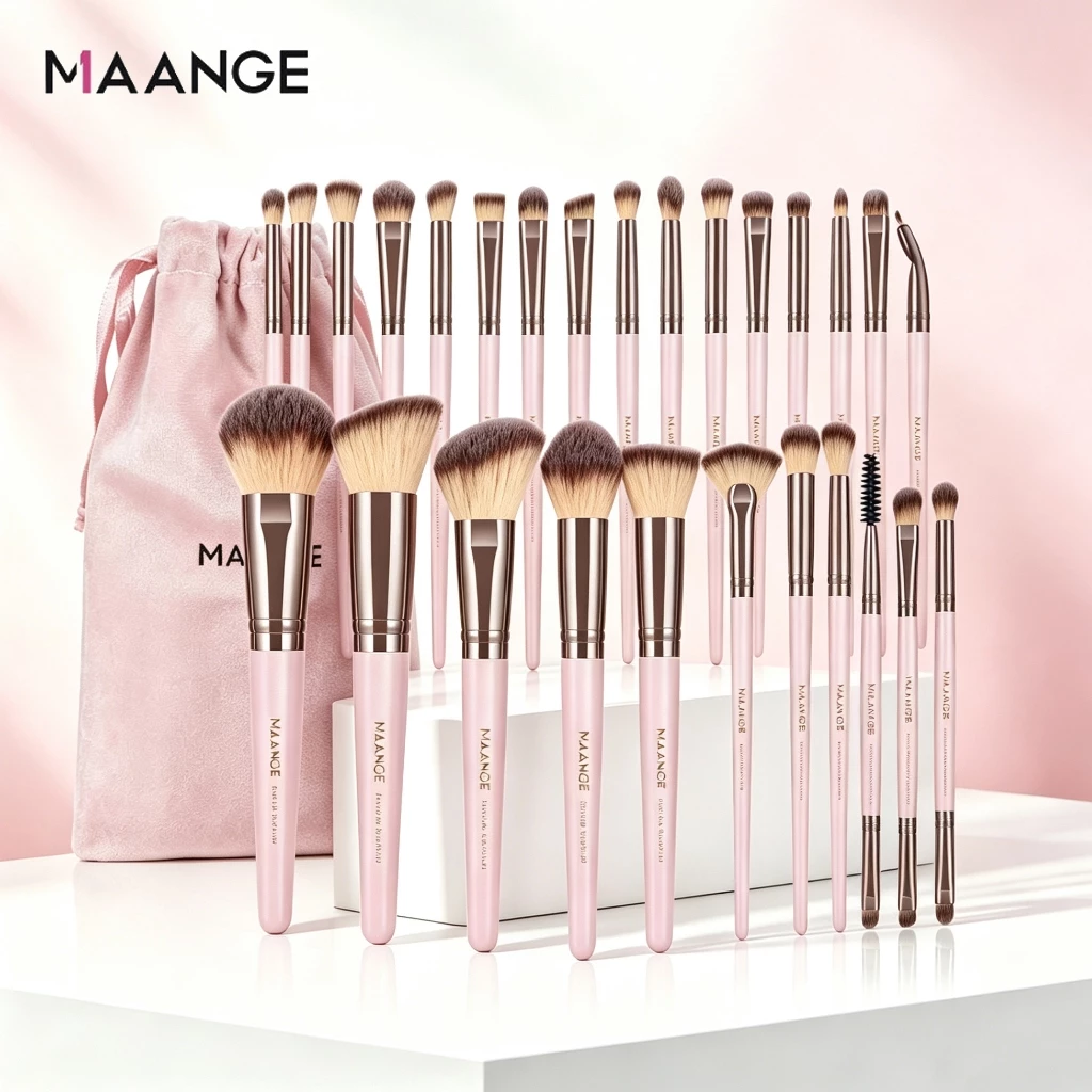 MAANGE Bộ cọ trang điểm chuyên nghiệp 30 cây kèm túi đựng Lông mềm mại dễ mang theo 51477