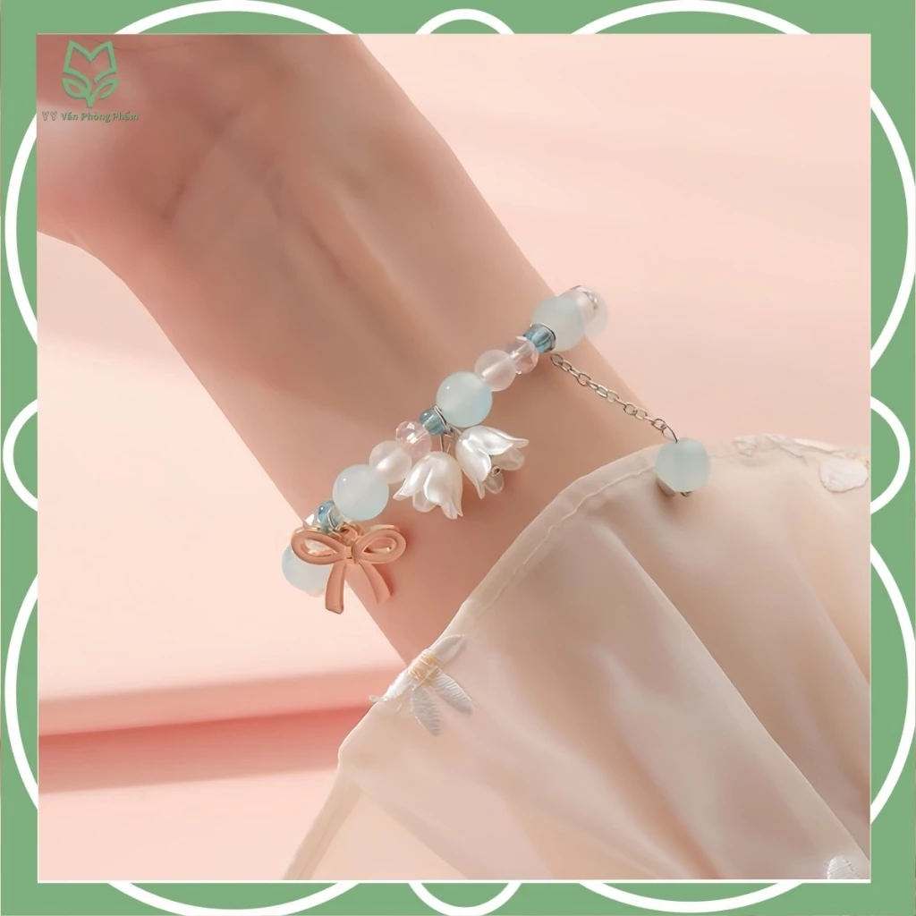 Vòng tay Thanh Ngọc Linh Lan– Phụ Kiện Xinh Xắn Cho Nữ Đi Học, Đi Chơi