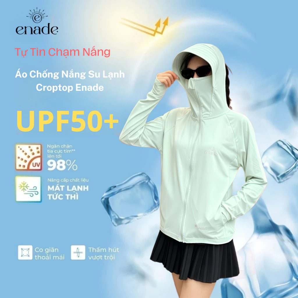 Áo chống nắng su lạnh 5D Enade  UPF 50+ Bảo Vệ Da UVF 95%