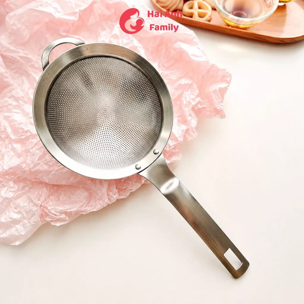 Rây Lọc Bột Lọc Cháo Inox 304 Nguyên Khối 11cm Thép Không Gỉ Dụng Cụ Chế Biến Ăn Dặm