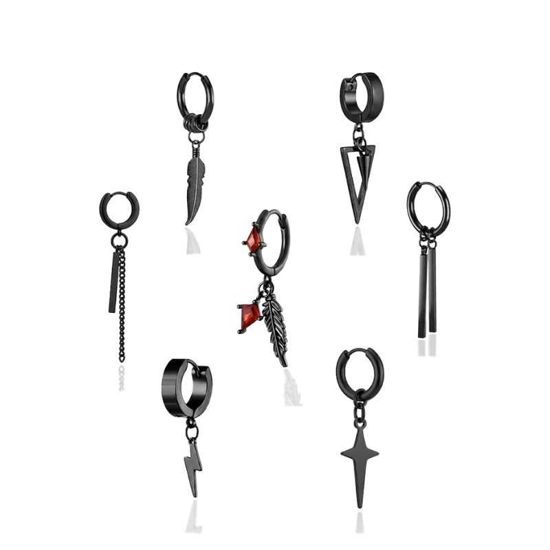 Khuyên Tai Tròn Dáng Dài Unisex – Hoa Tai Nam Nữ Titan Kiểu Sỏ - Bông Tai Gavi Accessories (1 Chiếc)