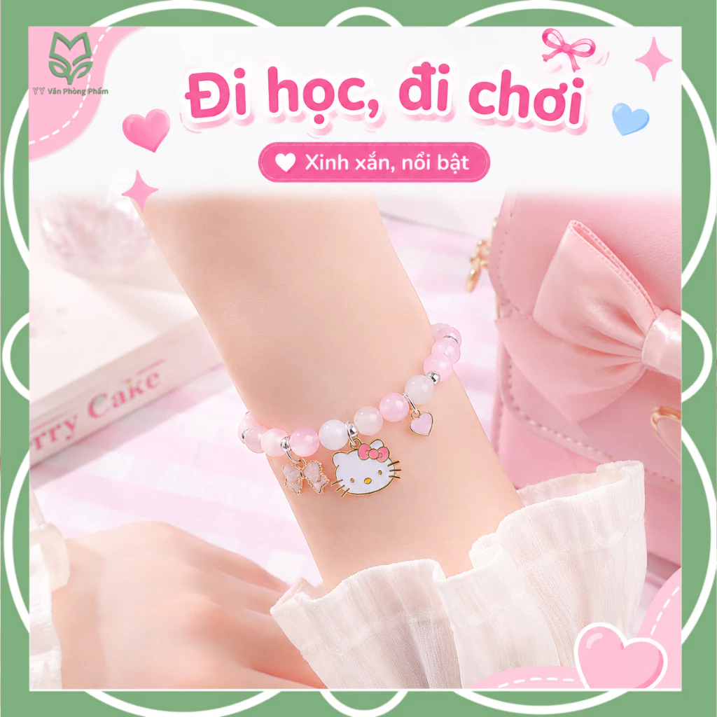 Vòng Tay Mèo Con Dễ Thương Màu Hồng – Quà Tặng Ý Nghĩa Cho Bạn Gái, Em Gái, Bạn Thân