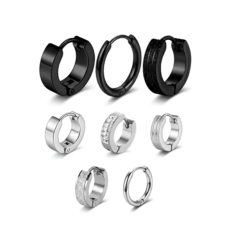 Khuyên Tai Nam Nữ Huggie Hoop - Bông Tai Tròn Titan Không Gỉ Basic Unisex Gavi Accessories (1 Chiếc)